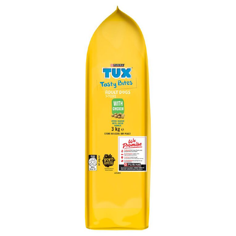 TUX Tasty Bites Chicken Dry Dog Food 3kg, , hi-res