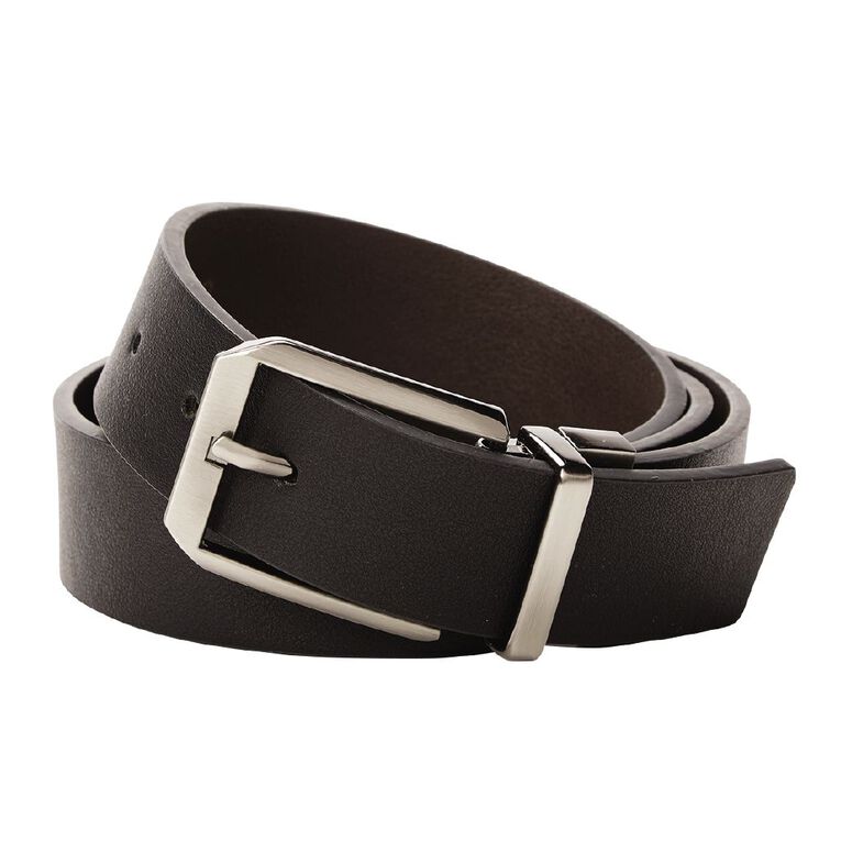 H&H Men's PU Reversible Belt, Black, hi-res