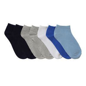 H&H Boys' Plain Liner Socks 7 Pack
