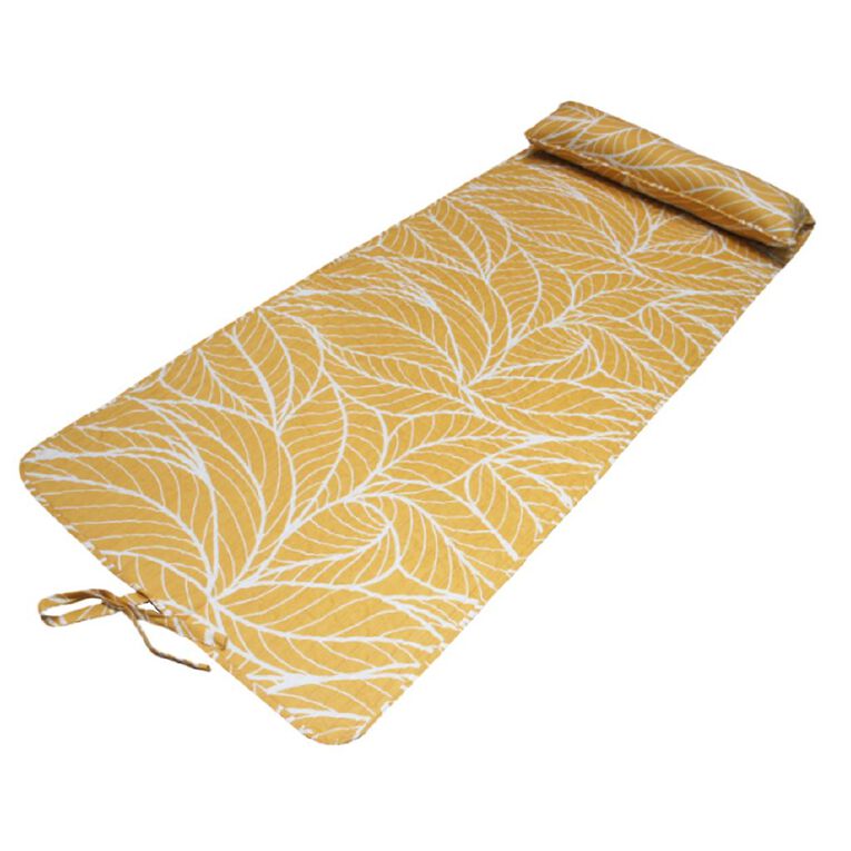 Living & Co Beach Mat Leaf 80 x 180cm Yellow, , hi-res
