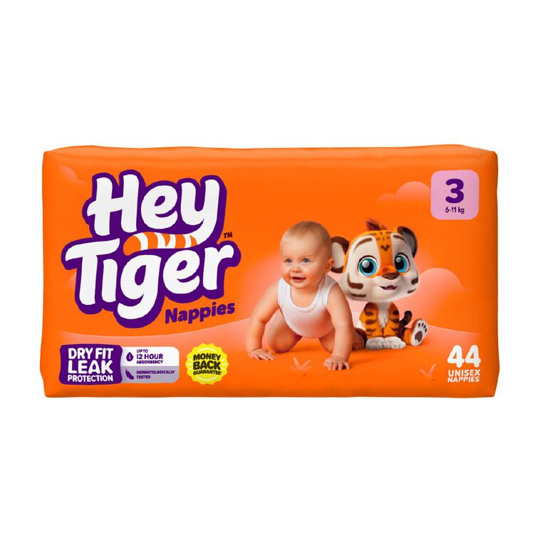 Hey Tiger Nappies Size 3 44 Piece, , hi-res