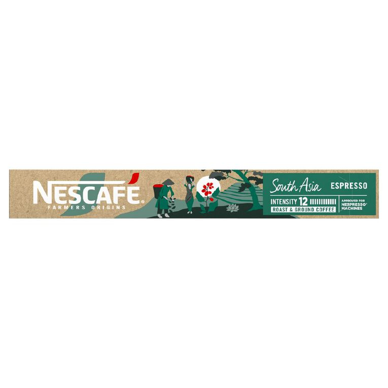 Nescafe Farmers Origin South Asia Espresso Coffee Capsules 10 Pack