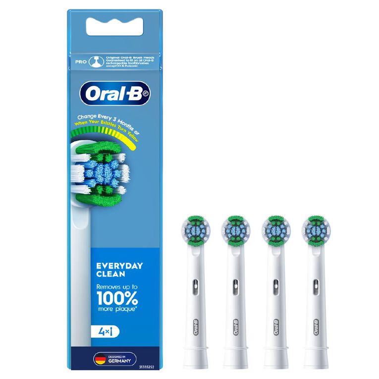 Oral-B Everyday Clean Replacement Brush Heads 4 Pack, , hi-res