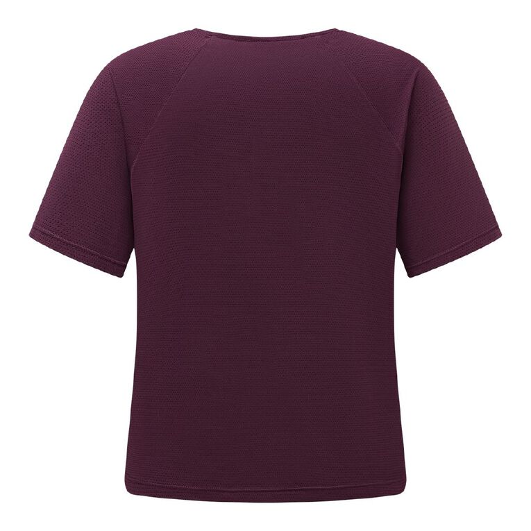 Active Intent Women's Boxy Mesh Tee, Red Mid, hi-res