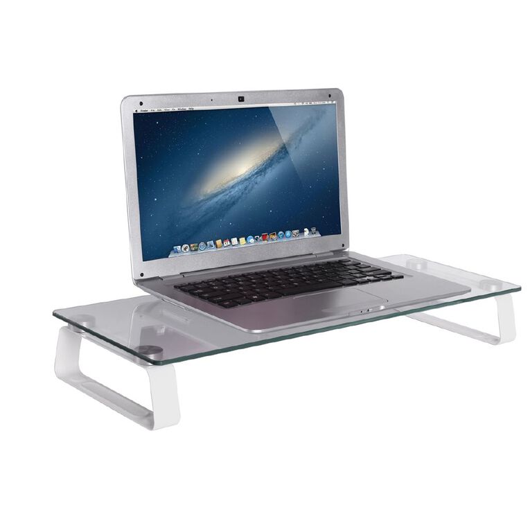 Bracom Universal Tabletop Monitor Riser Glass Top, , hi-res