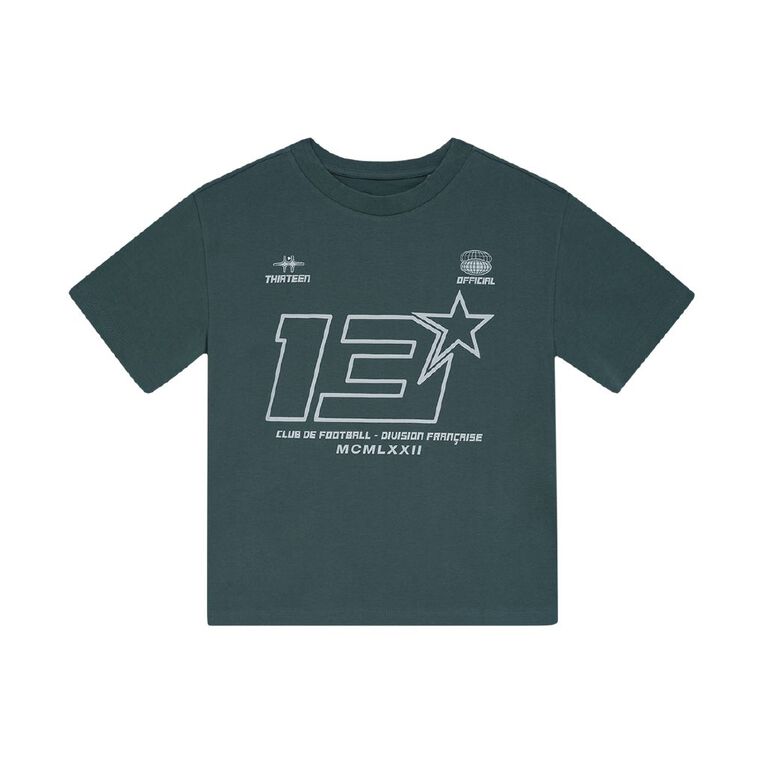 Young Original Short Sleeve Print Tee, Green Mid, hi-res