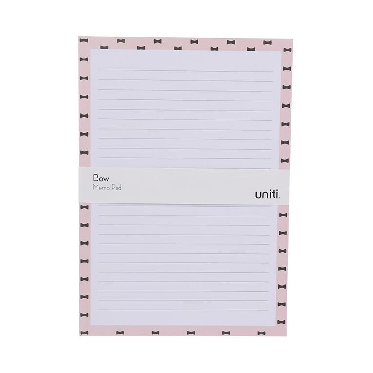 Uniti Bow Memo pad Pink, , hi-res