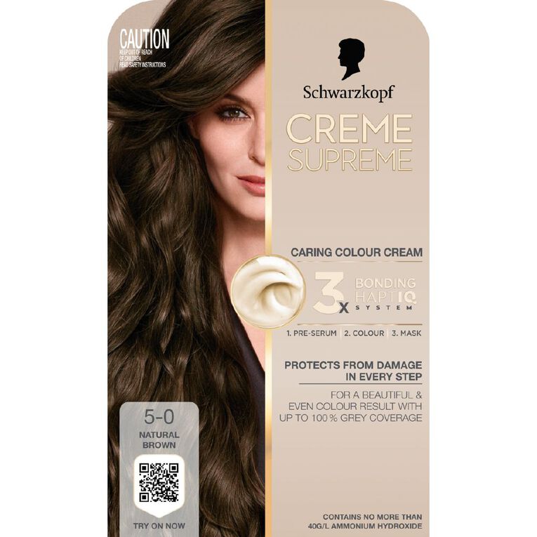Schwarzkopf Creme Supreme 5.0 Natural Brown 180ml, , hi-res
