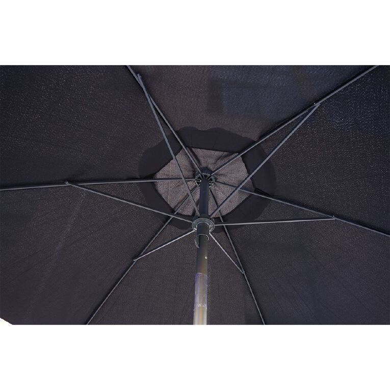 Living & Co Steel Umbrella Black 2.3m, , hi-res