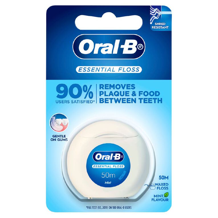Oral-B Essential Floss Waxed Mint 50m, , hi-res