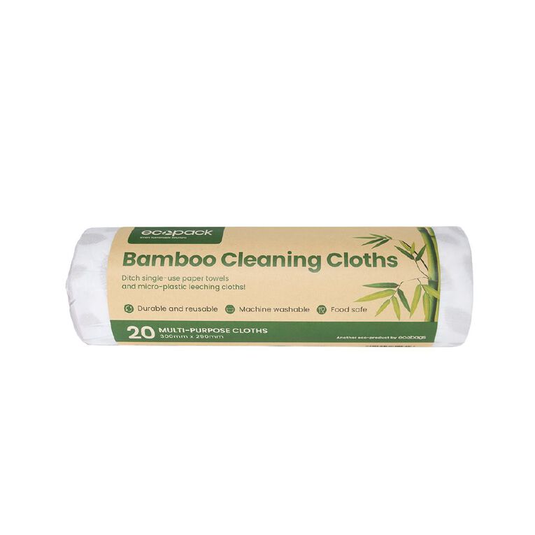 Ecopack Multi-purpose Bamboo Cloth 20Pk White