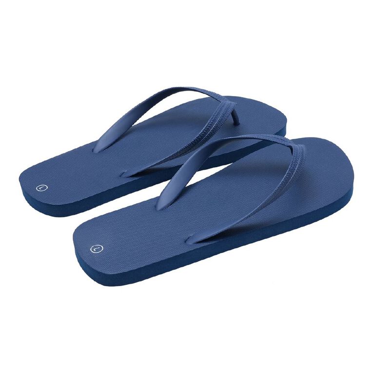 H&H Men's Plain Jandals, Navy, hi-res