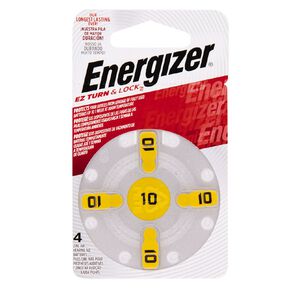 Energizer Hearing Aid Batteries AZ10 4 Pack