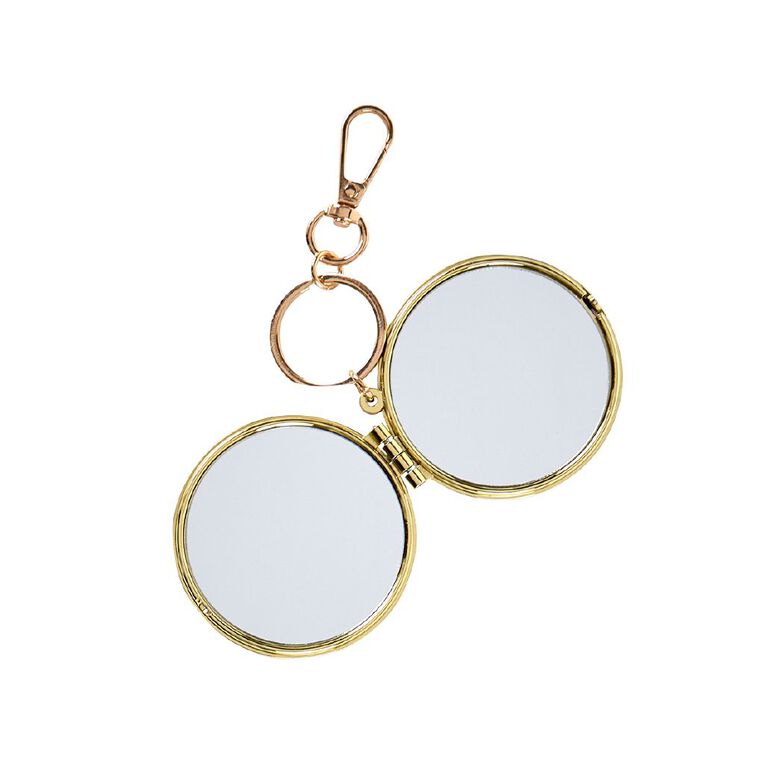 Poppi Bag Charm Compact Mirror Burgundy, , hi-res