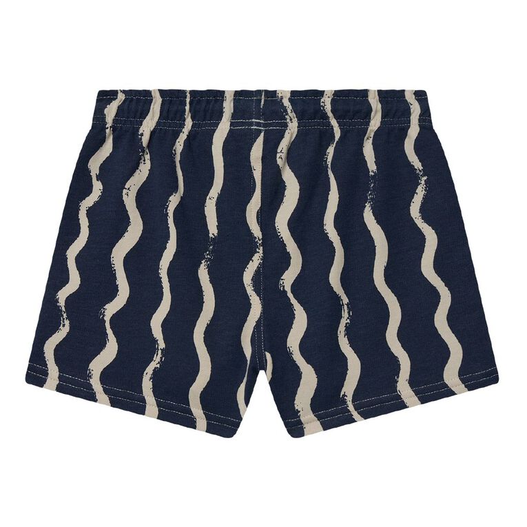 Young Original Toddler Printed French Terry Shorts, Blue Dark, hi-res