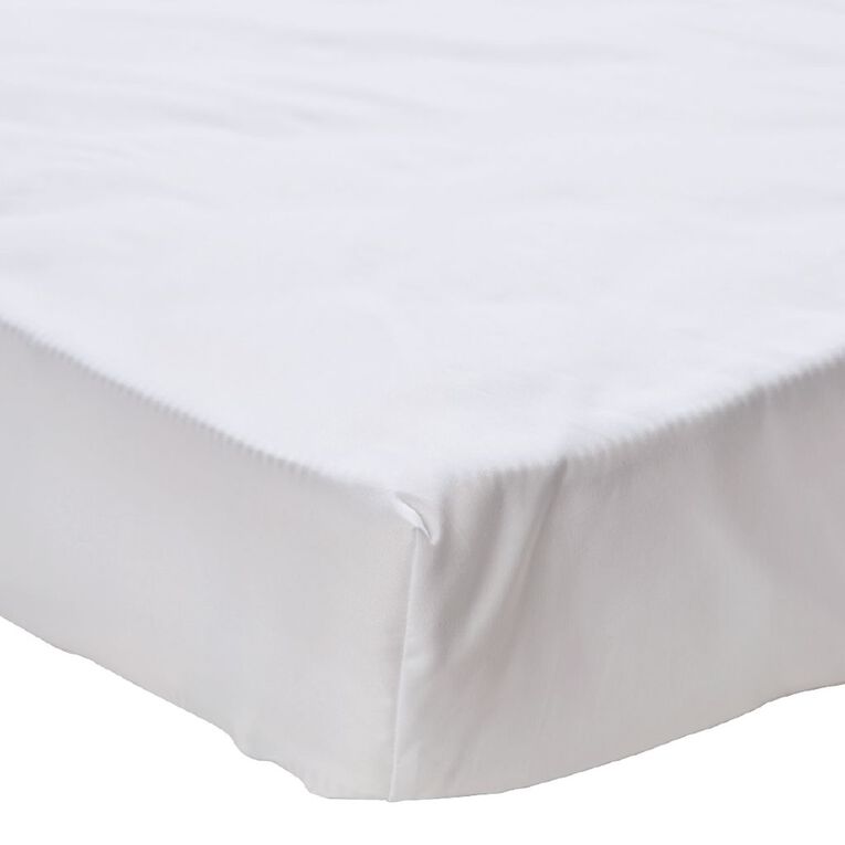 Living & Co Fitted Microfibre Sheet White King, , hi-res
