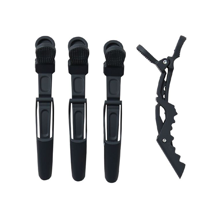 Poppi Soft Sectioning Clips Black 4 Pack, , hi-res