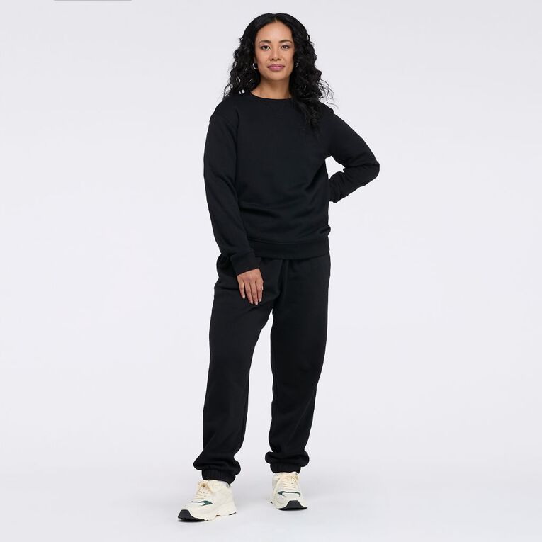 H&H Women's Classic Crew Sweatshirt, Black, hi-res