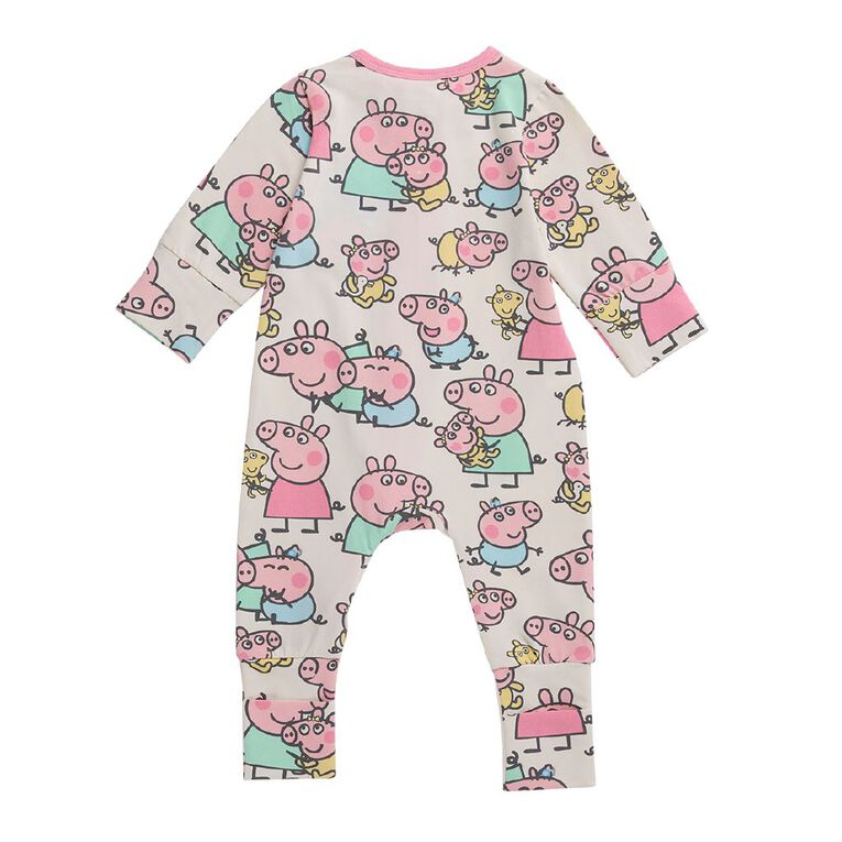 Peppa Pig Babies' 2 Way Zip All-in-One, Cream, hi-res