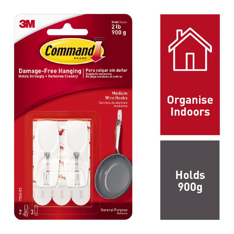 Command Wire Toggle Hooks 2 Pack Medium, , hi-res