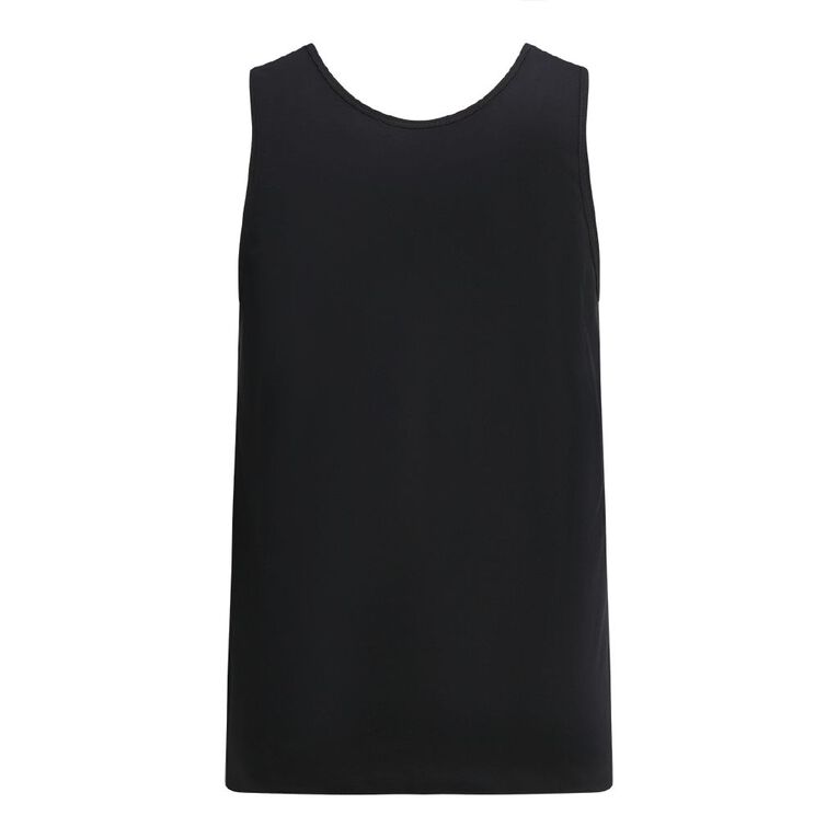 H&H Men's Graphic Print Singlet, Black, hi-res