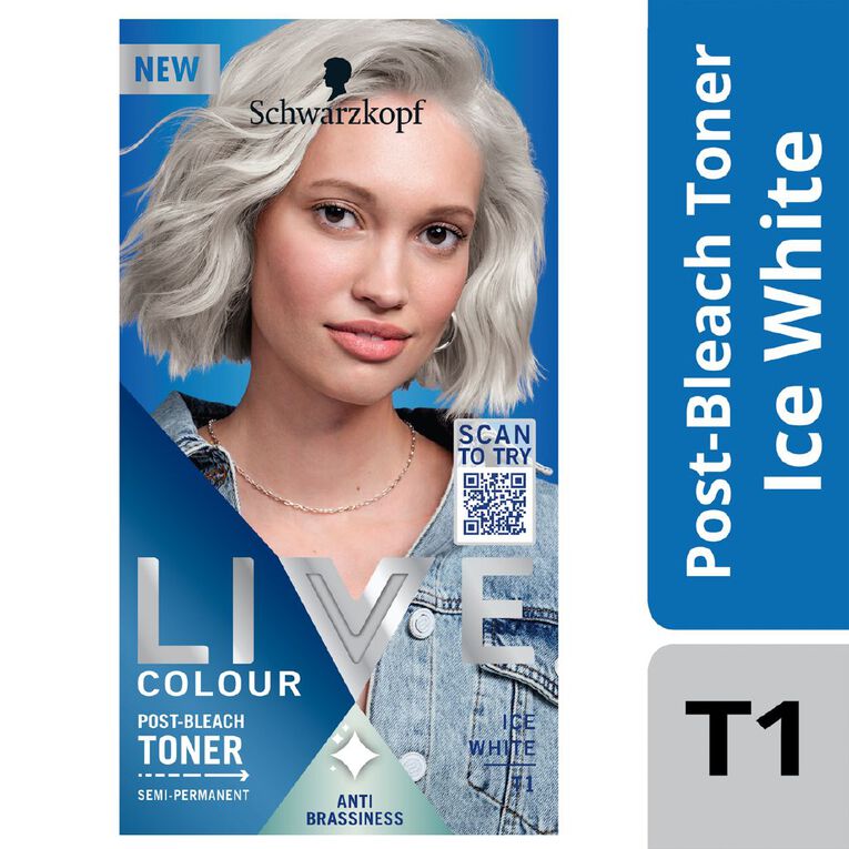Schwarzkopf Live Colour Semi-Permanent Toner Ice White T1, , hi-res