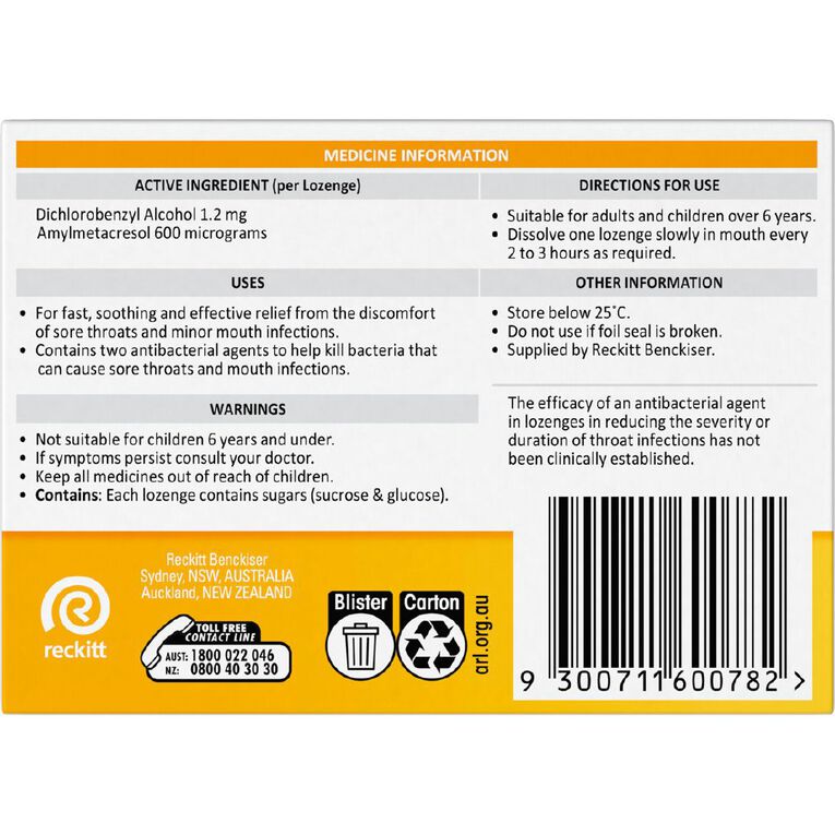 Strepsils Sore Throat Honey and Lemon 48s, , hi-res