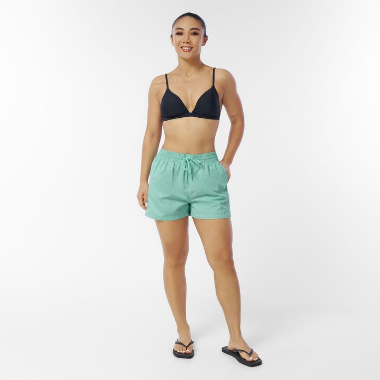 H&H Women's Short Suede Boardshorts, Green Mid, hi-res