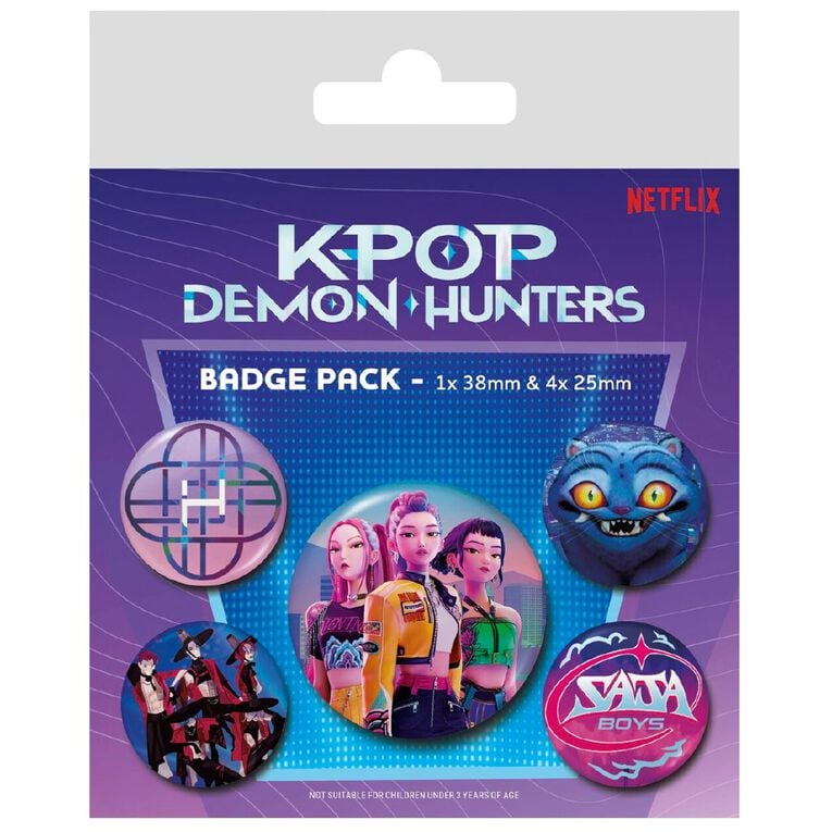 KPop Demon Hunters Badge 5 Pack, , hi-res