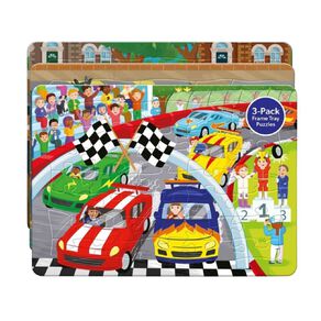 Frame Tray Puzzle Vehicles 3 Pack 35 Piece