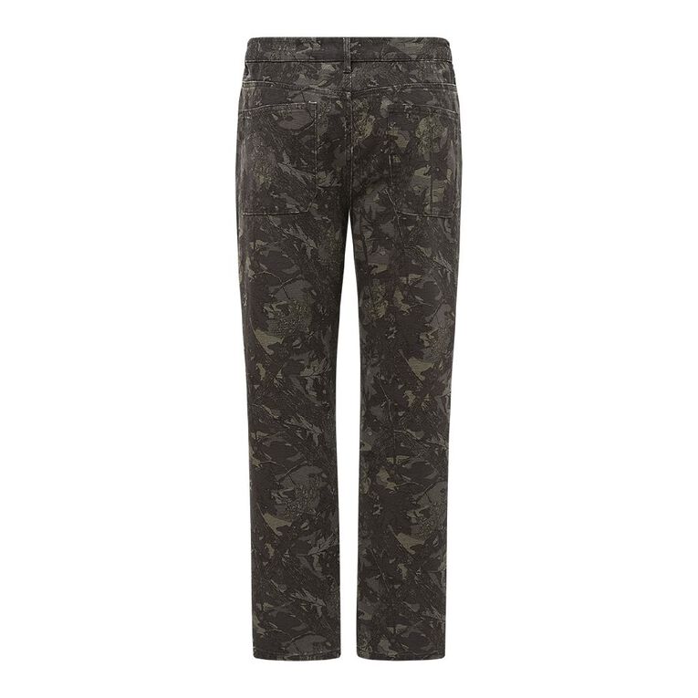 Garage Men's Relaxed Printed Pants, Khaki, hi-res