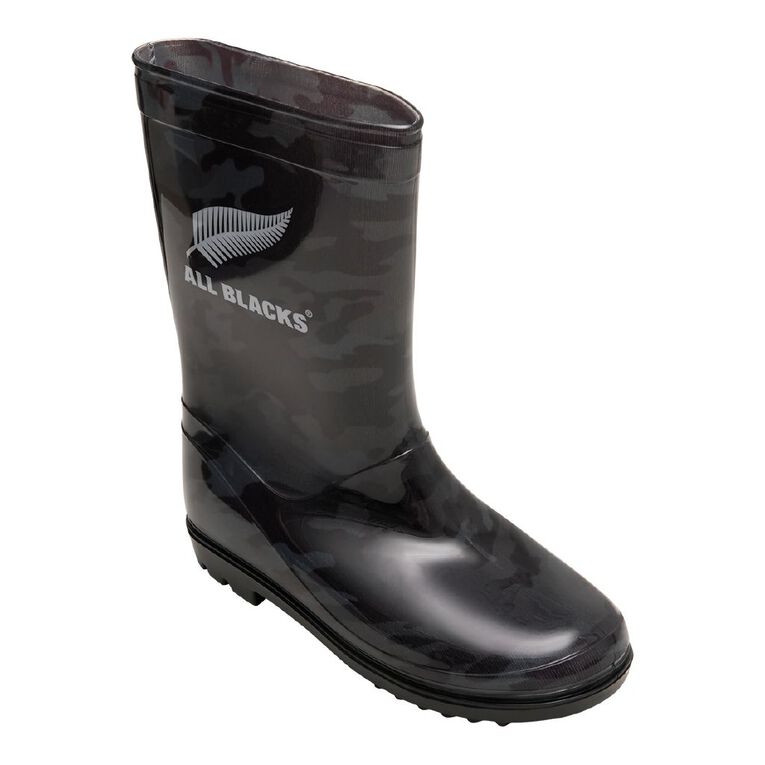 All Blacks Senior Kids' PVC Gumboots, Black, hi-res