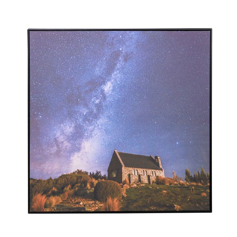 Living & Co Tekapo Framed Canvas 80cm x 80 cm, , hi-res