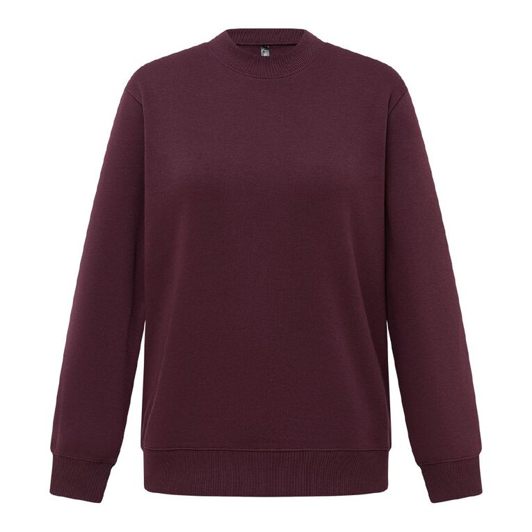 H&H Women's Classic Crew Sweatshirt, Purple Dark, hi-res