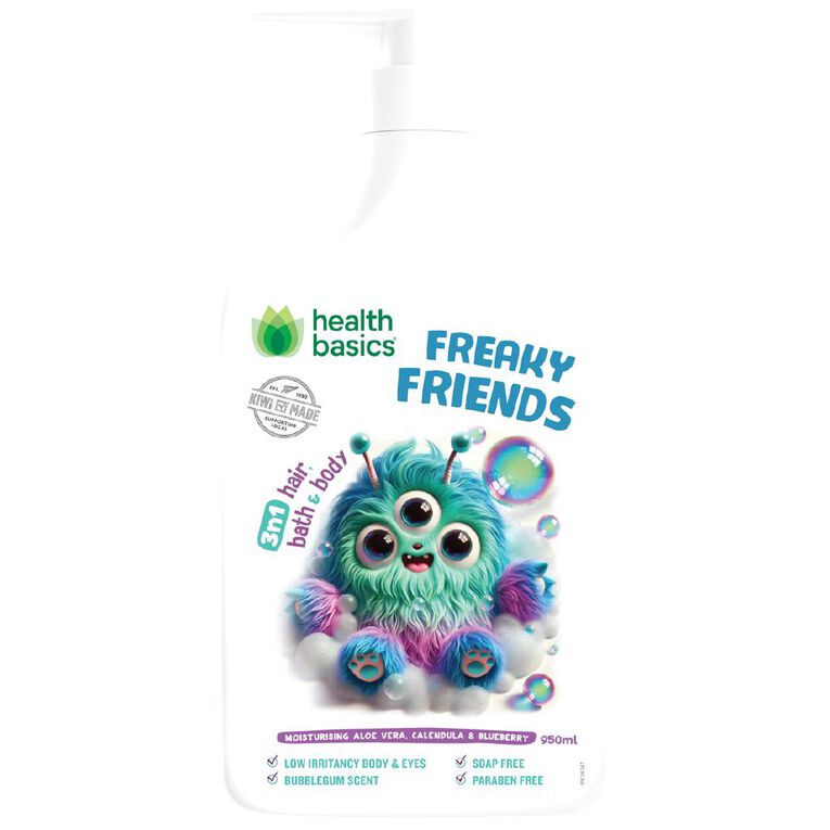 Health Basics Wash Freaky Friends Bubblegum 3 In 1 950ml, , hi-res