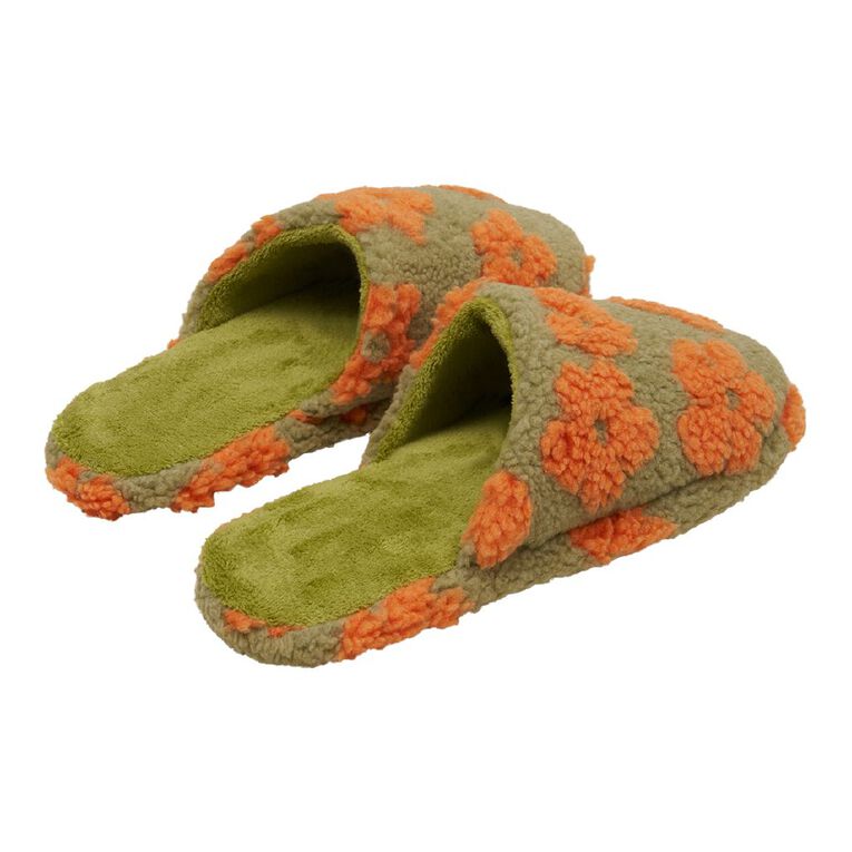 H&H Women's Baily Scuff Slippers, Green, hi-res