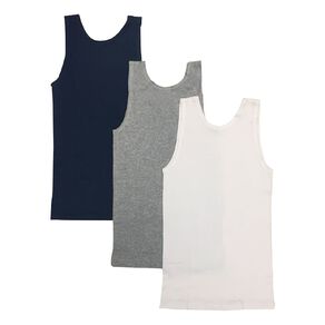 Tradie Boys' Rib Singlet 3 Pack