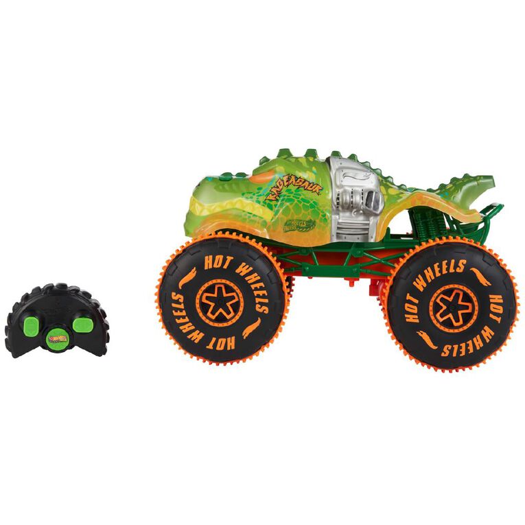 Hot Wheels Monster Trucks 1:15 Scale Sharks vs Dinos Ragesaur, , hi-res