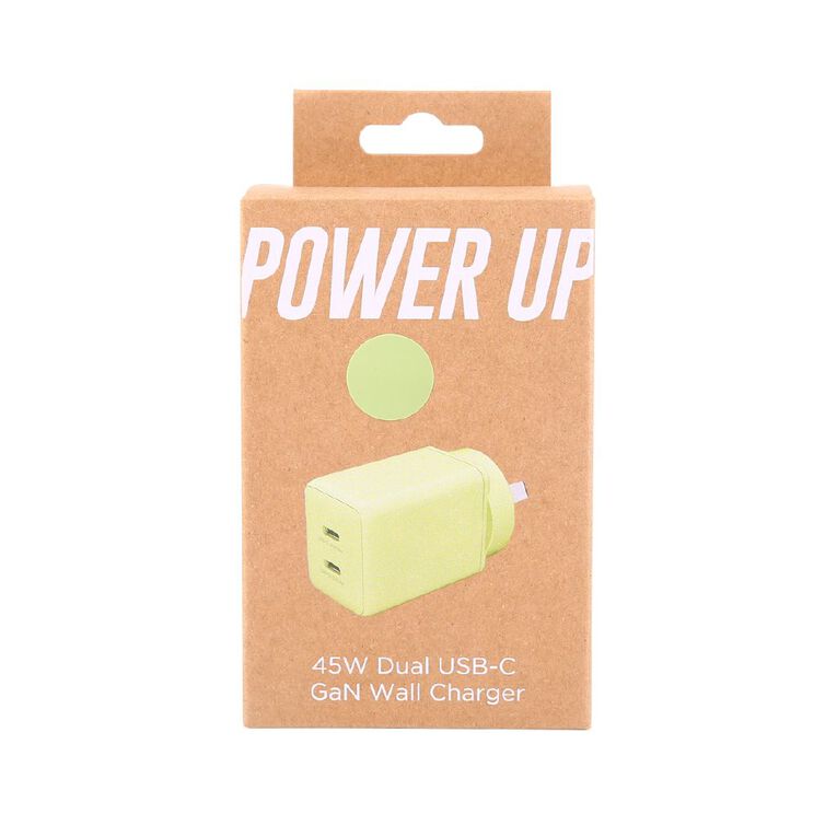 Tech.Inc PD 45W Dual USB-C Fast Charger Sage, , hi-res