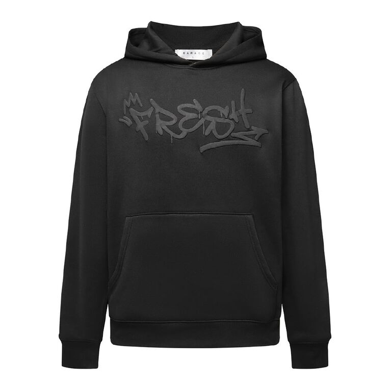 Garage Men's Fresh Hooded Sweat Graphic, Black, hi-res