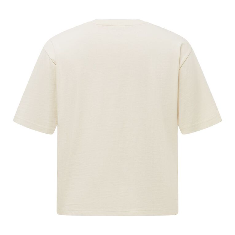Garage Men's Heavyweight Boxy Crop Tee, Cream, hi-res