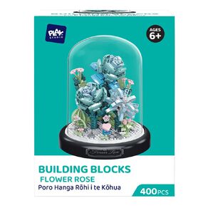 Building Blocks Flower Rose In Pot 400 Pieces