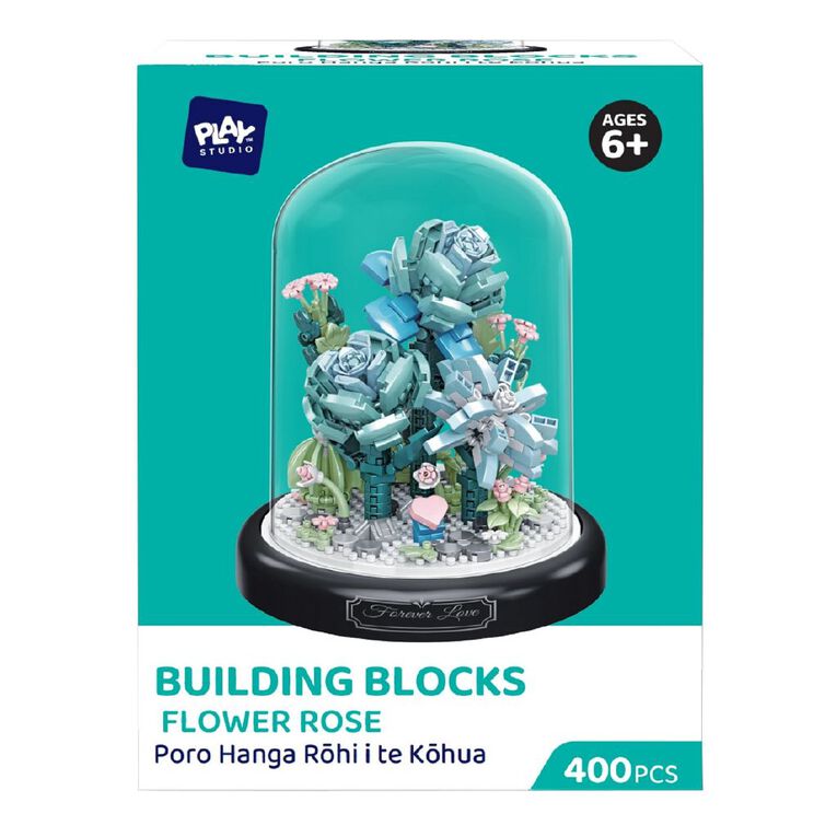 Building Blocks Flower Rose In Pot 400 Pieces, , hi-res
