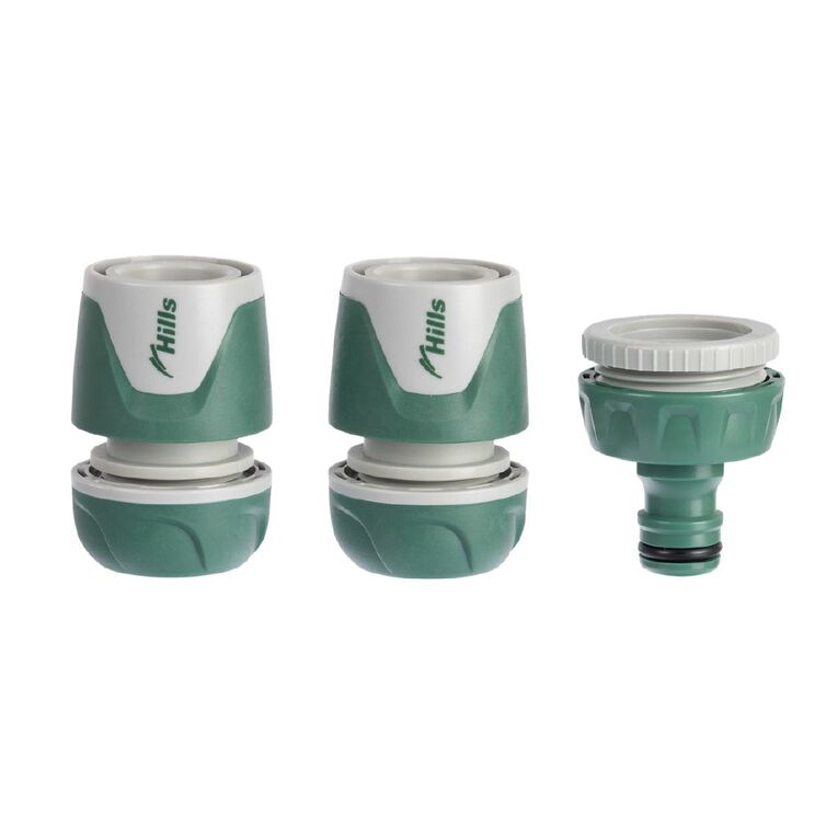 Hills Hose Fitting Set 12mm 3 Piece, , hi-res