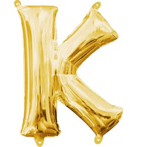 Anagram Small-Size Air Letter K Gold Balloon