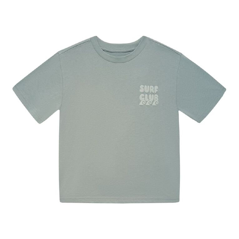 Young Original Short Sleeve Boxy Puff Print Tee, Blue Light, hi-res