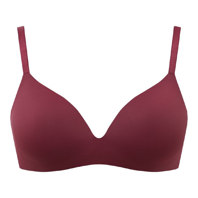 H&H Women's Smooth Comfort Wirefree Bra, Red Dark, hi-res