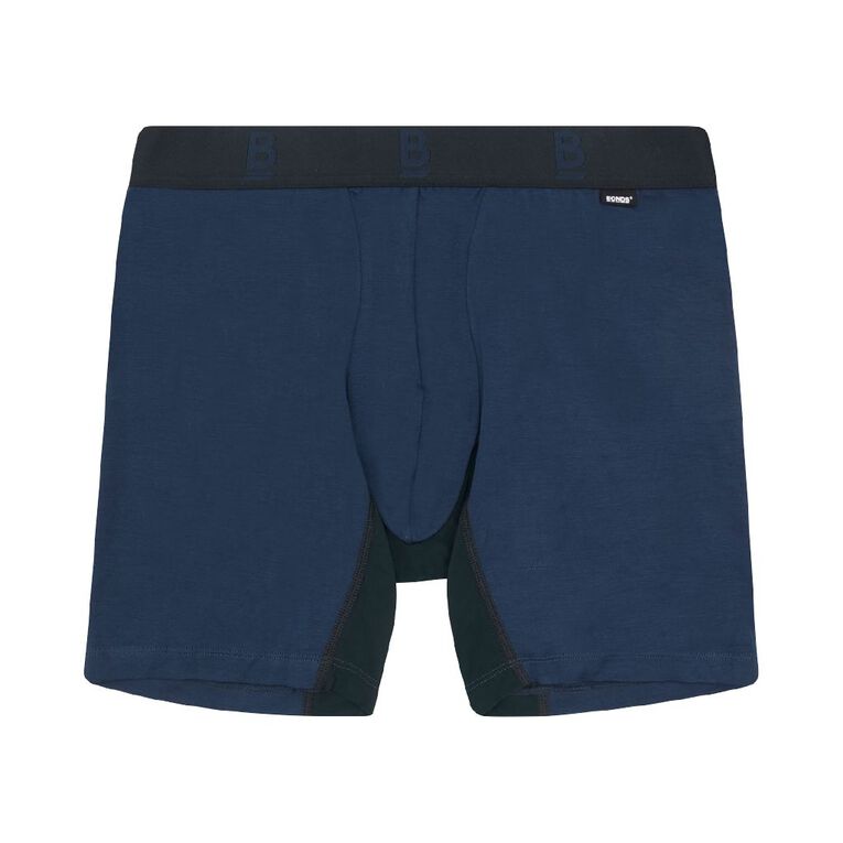 B FOR BONDS Men's Anti Chafe Trunks, Navy, hi-res