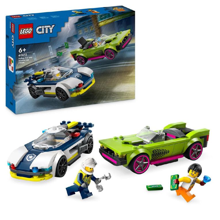 LEGO CITY Police Car and Muscle Car Chase 60415, , hi-res