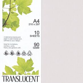 Direct Paper Translucent Vellum Paper White A4 10 Pack